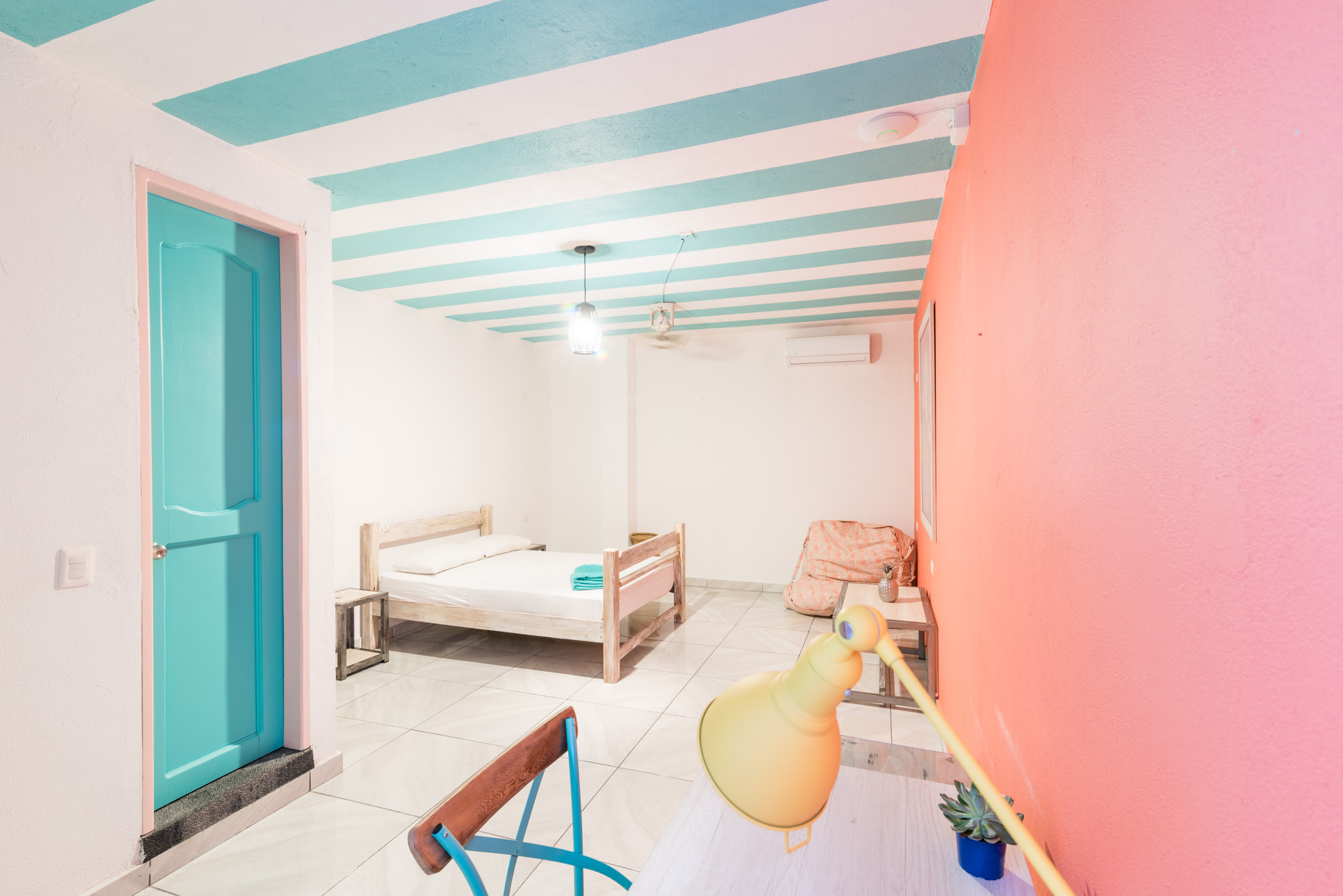 Double Room with ensuite bathroom at Flamingo Coworking in Santa Marta Colombia Double Room with ensuite bathroom at Flamingo Coworking in Santa Marta Colombia